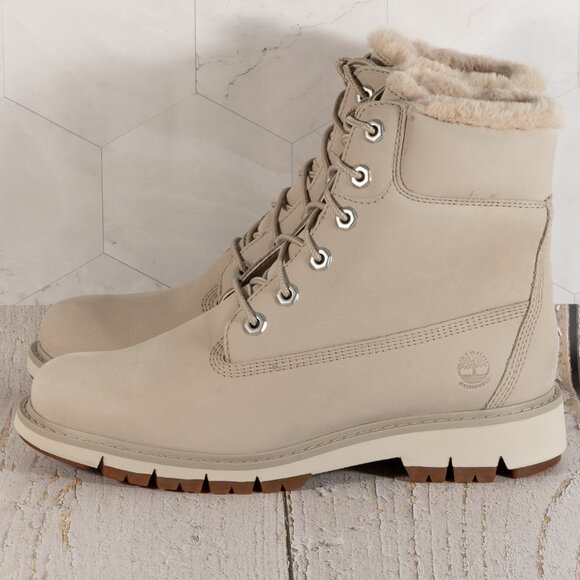 Timberland Lucia Way 6" Warm Lined Boot Waterproof Pure Cashmere 8 B (M) - Picture 6 of 12